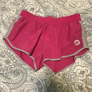 Hot pink running shorts